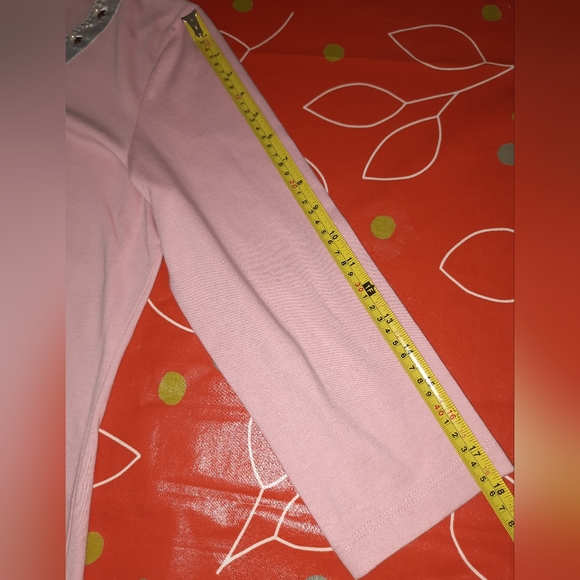 GLORIA VANDERBILT PINK BLOUSE WITH BEADS AND PEARLS SIZE L - Picture 11 of 12